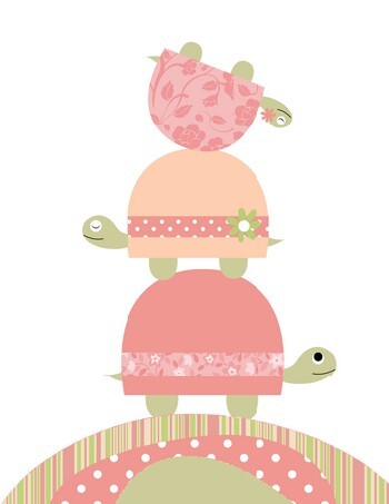 Turtles kids room wall art